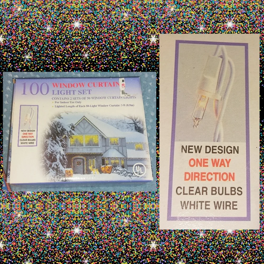 5Pc Bundle of Various brands of Multicolor, Blue, & White Christmas Light Sets